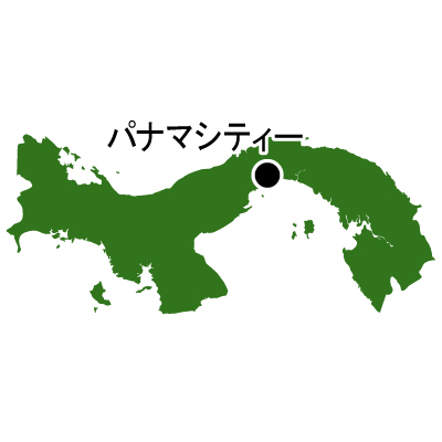 パナマ共和国無料フリーイラスト｜首都名(緑)